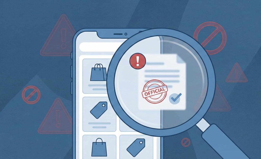 メルカリで古物商許可なしの販売がバレるきっかけのイメージ