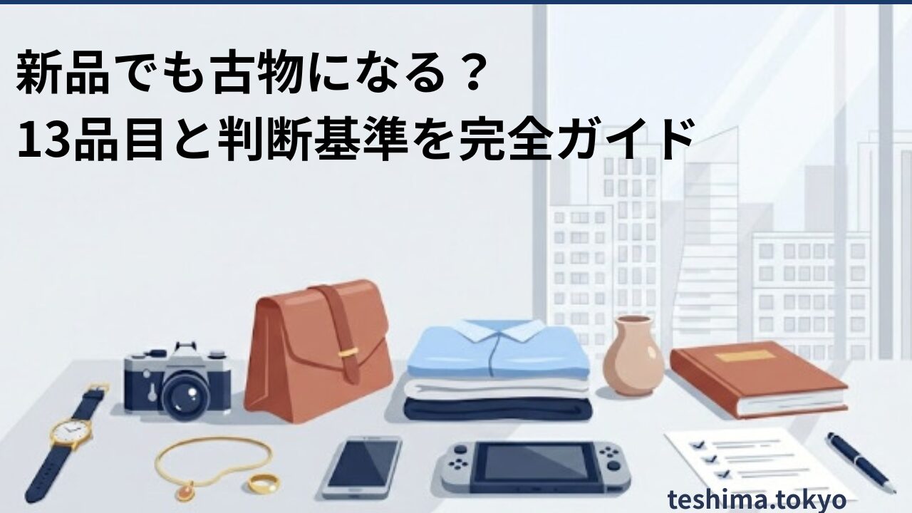 古物商許可の13品目一覧｜品目の選び方と迷いやすい商品の判断基準 