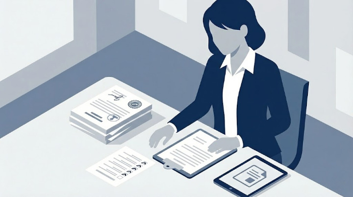 古物商許可の欠格事由に該当するかを確認するイメージ