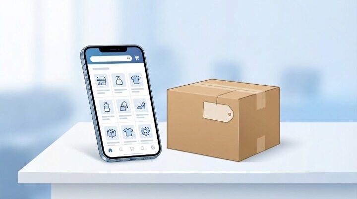 メルカリ・ラクマなどフリマアプリで中古品を取引するイメージ