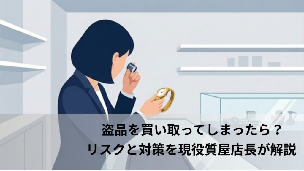 盗品を買い取ってしまったリスクと対策を現役質屋店長が解説するイメージ画像