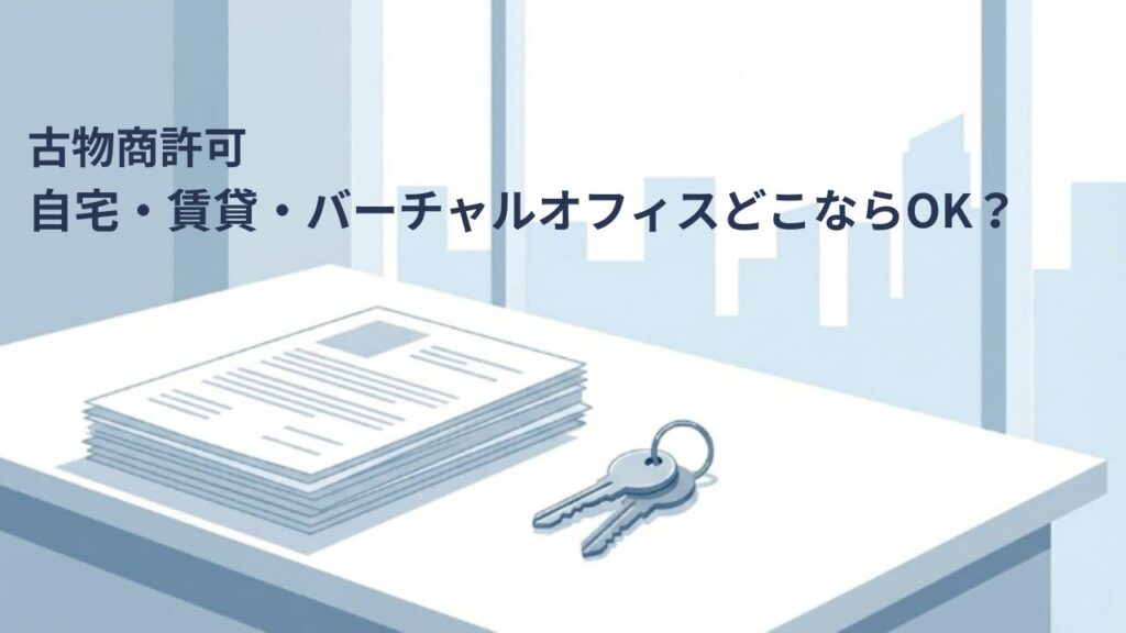 古物商の「営業所」要件とは？の記事イラスト