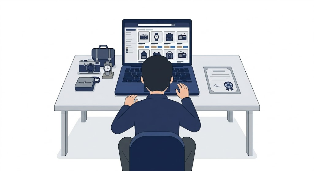 ヤフオクに古物商許可は必要かの記事のイラスト