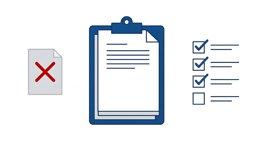 特車申請の必要書類一覧と差し戻し対策のイメージ図