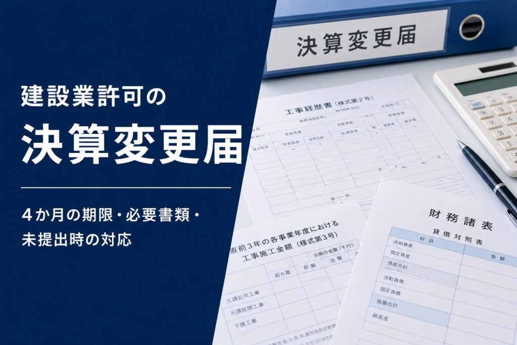 建設業許可の決算変更届に必要な工事経歴書と財務諸表