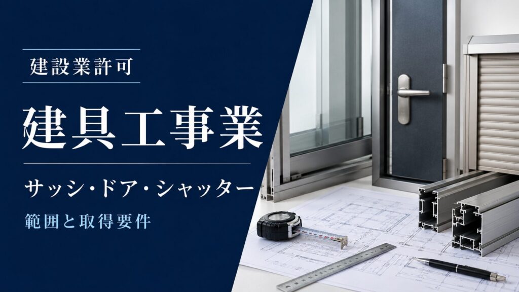 建設業許可の建具工事業とサッシ・ドア・シャッターの施工例
